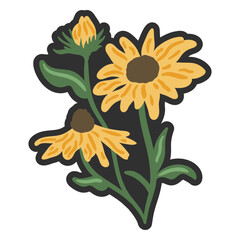 Wildflowers color stroke