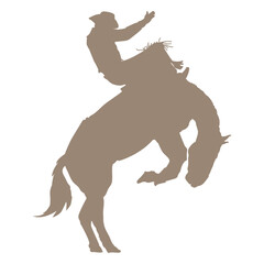 Horse rider cowboy silhouette