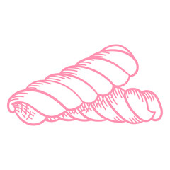 Pink marshmallows stroke