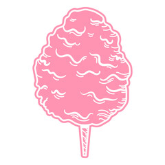Pink cotton candy cut out