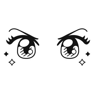 Angry eyes anime stroke