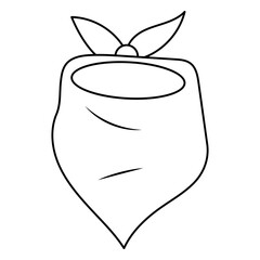 Cowboy scarf stroke simple design