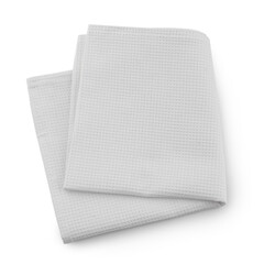 White kitchen towel isolated on white background