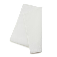 White kitchen towel isolated on white background