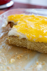 Close-Up of Lemon Cake Dessert