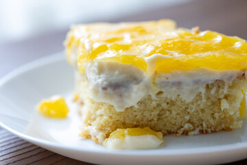 Close-Up of Lemon Cake Dessert