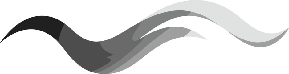 Elegant flowing abstract wave design with layered curved shapes creating modern minimalist decorative vector background for creative branding