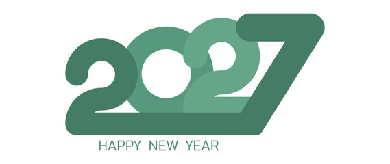 Happy New Year 2027. 2027 vector holiday illustration. Decoration for festival event poster, cover design.