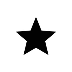 Filled black star icon representing excellence and achievement