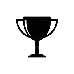 Filled black trophy cup icon representing achievement and victory