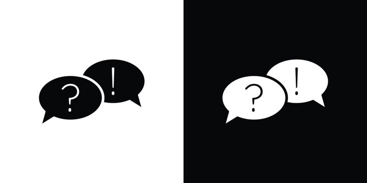 QNA icons vector silhouette design. Vector flat graphic design illustration.