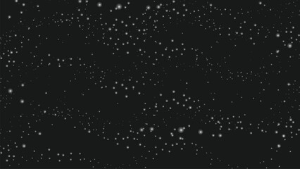 falling snow and rain drops on black background