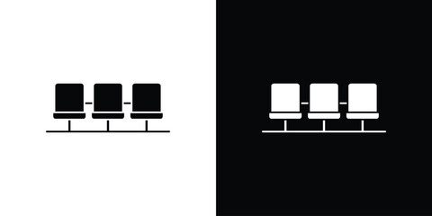 Seats icons vector silhouette design. Vector flat graphic design illustration. © Cristiane