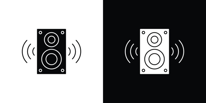 Soundbox icons vector silhouette design. Vector flat graphic design illustration.