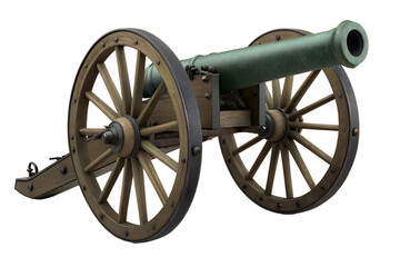 Civil War 12-Pounder Napoleon Field Cannon Green Barrel &ndash; High Resolution Studio Photo