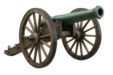 Civil War 12-Pounder Napoleon Field Cannon Green Barrel – High Resolution Studio Photo