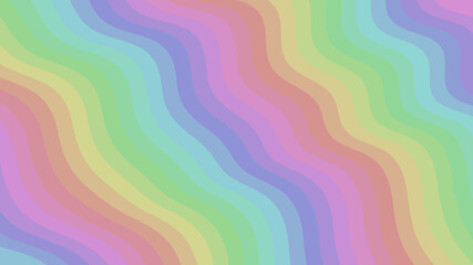 Gentle Rainbow Ribbon Swirls: Light Pastel Palette for Whimsical Projects and Airy Backgrounds