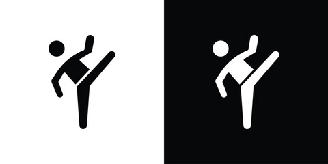 Taekwondo icons vector silhouette design. Vector flat graphic design illustration. © Cristiane