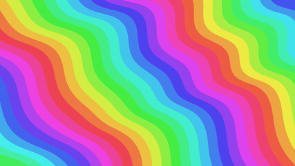 Pastel Rainbow Wave Art Background, Light Color Blend, Smooth Transition, Serene Graphic (102 Characters)