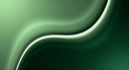 Abstract Green Background Waves Lines Gradient Copy Space