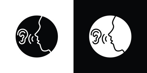 Whisper icons vector silhouette design. Vector flat graphic design illustration. © Cristiane