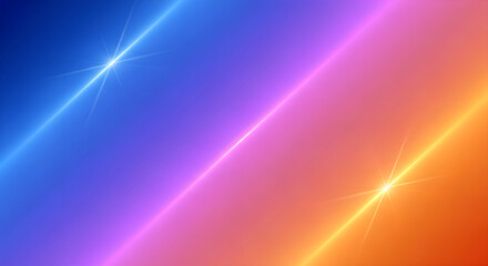 Gradient Light Beam Abstract Background Copy Space Blue Orange