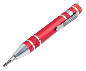 Screwdriver with interchangeable bits