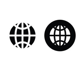 Go to web symbol icon. web earth icon vector.