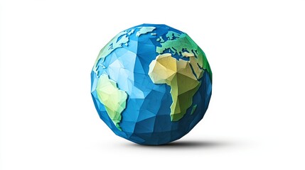 Explore our vibrant planet Earth, a modern geometric design perfect for global business, environmental campaigns, and educational projects worldwide