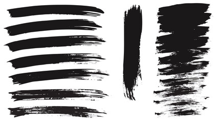 set of brush strokes