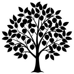 vector tree with leaves
