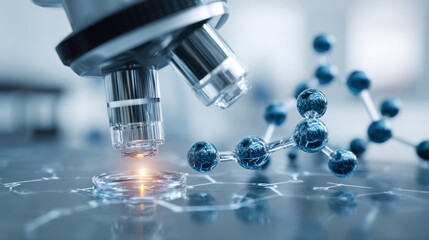 Microscope with Molecular Structure: Scientific Research and Discovery