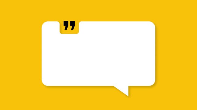 Bold Speech Mark Animation with Minimal Quote Graphic for Chat, Comments, and Social Media