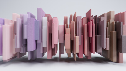 Abstract Colorful Vertical Foam Bar Scene in Gradient Blues Greens and Purples For Decor Photography Projects