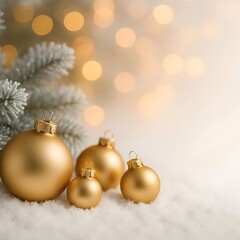 Gold and white luxury Christmas background, perfect for banners, posters and greeting cards