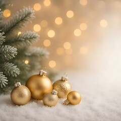 Gold and white luxury Christmas background, perfect for banners, posters and greeting cards
