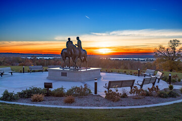 Sunset over the Mississippi River