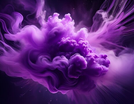 vibrant purple smoke explosion