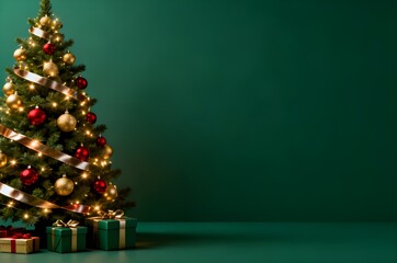 07 Modern Christmas Green Background