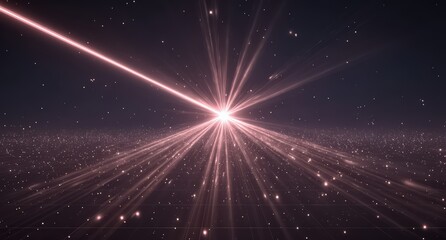 Obraz premium Bright light is shining in the sky, creating a beautiful and mysterious atmosphere