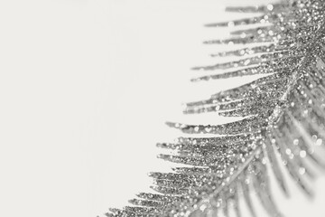 Decorative branch closeup. Abstract holiday backdrop with copy space. Celebration and party concept background. Color of the year 2026 inspired background