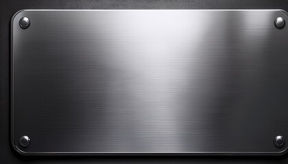 a sleek metallic plaque with a textured surface perfect for customization featuring rounded edges and corner holes for easy mounting empty signage