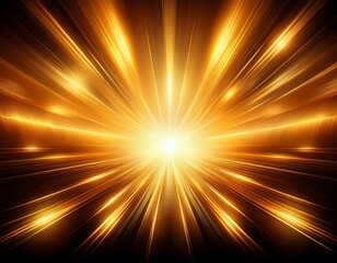 Obraz premium in a blurred image a shiny sun and its sunbeams and sunrays form a sunshine design the design is infused with a yellow and orange warm light effect showing golden beams isolated on a black