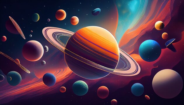 planets in space