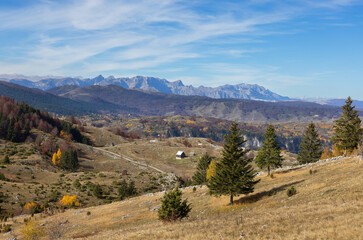 Autumn landscape in Durmitor National Park