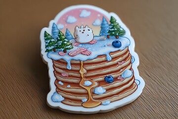 Pancake Adventure Sticker - Dreamy Food Art for Digital Stickers