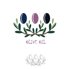 Olive oil banner packaging design element stock vector illustration for web, for print, for product design