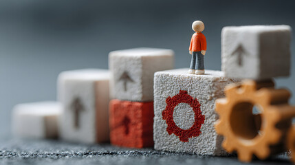 An inspirational coaching concept image showcasing a mentor giving personal growth and development advice, with a focus on career advancement, skill improvement, and achieving life goals.