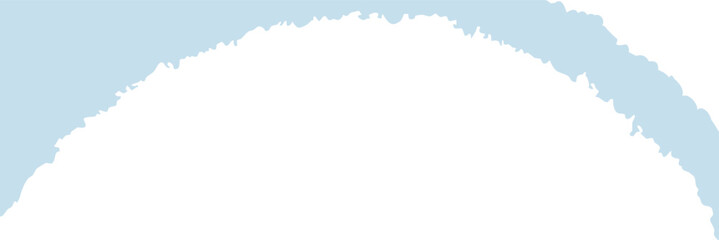 A wide curved strip of light blue snow forms a textured border that looks like the top of a snowy landscape or snow globe edge.