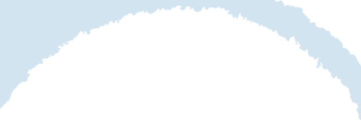 A wide curved strip of light blue snow forms a textured border that looks like the top of a snowy landscape or snow globe edge.